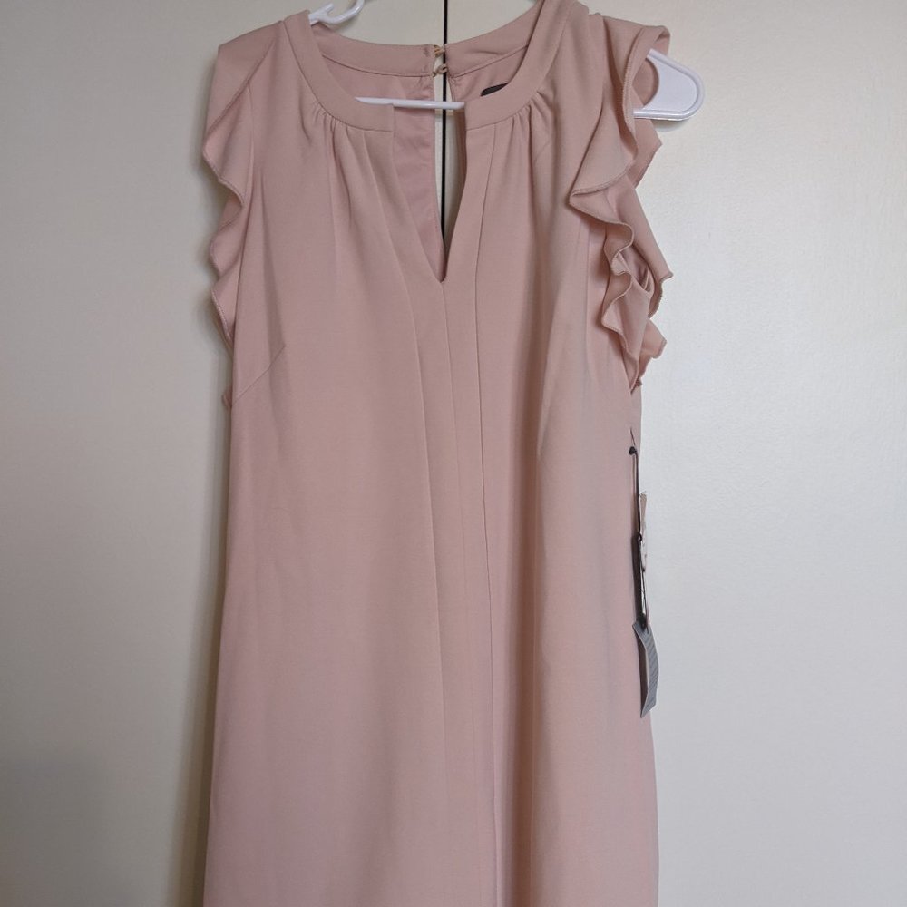 Vince camuto pink dress size 14 ruffle sleeve